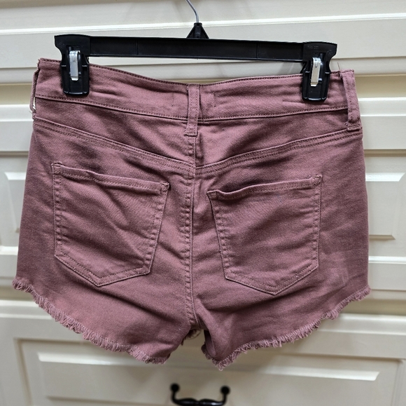Altar’d State High Rise Dusty Rose/Mauve Jean Shorts - Picture 2 of 4